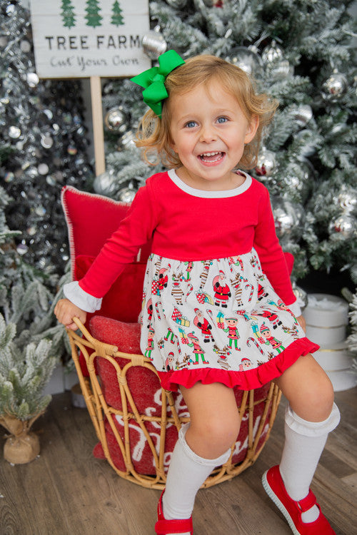 Girls Holiday Long Sleeve Dress