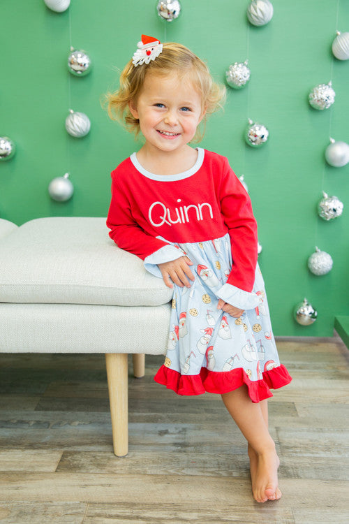 Girls Holiday Long Sleeve Dress