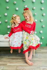 Girls Holiday Long Sleeve Dress