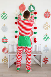 Adult Unisex Basics Faux Butt Flap Christmas Jammies (miller Collection)
