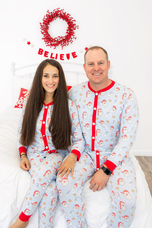 Adult Unisex Basics Faux Butt Flap Christmas Jammies (miller Collection)