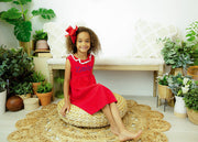Girls Sleeveless Dress With Lace (discontinued - Sale)