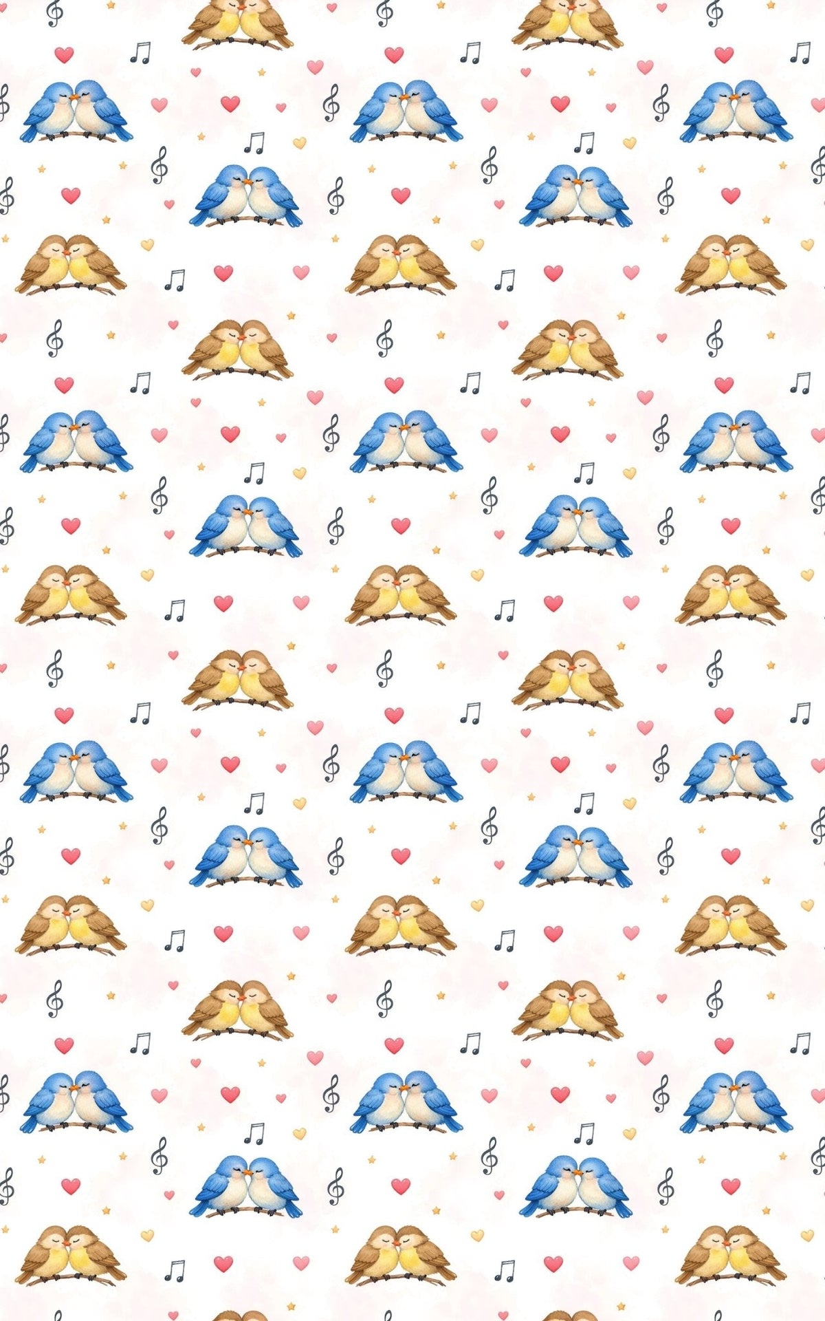 Lovebirds On A Wire Wrapping Paper