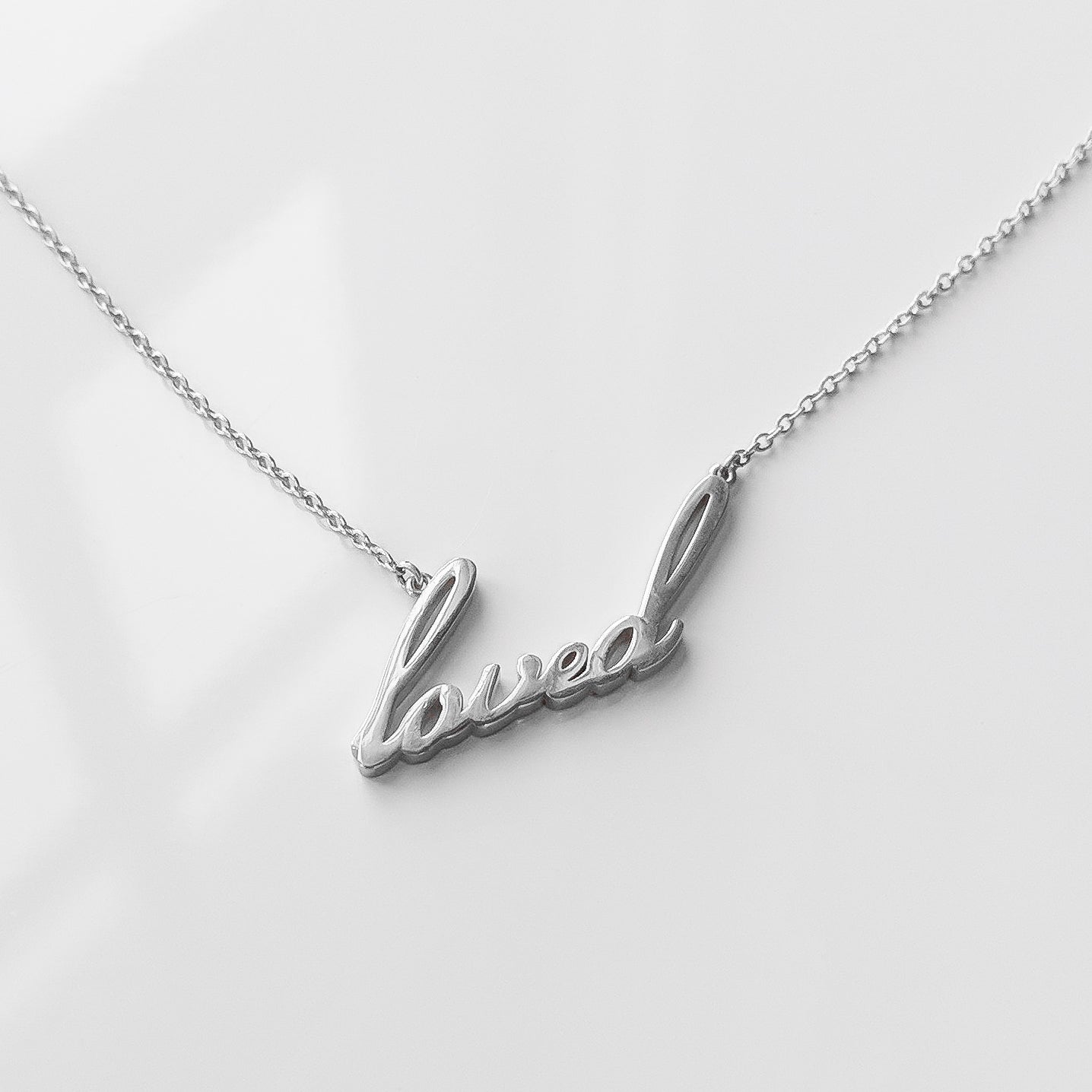 Loved Script Necklace