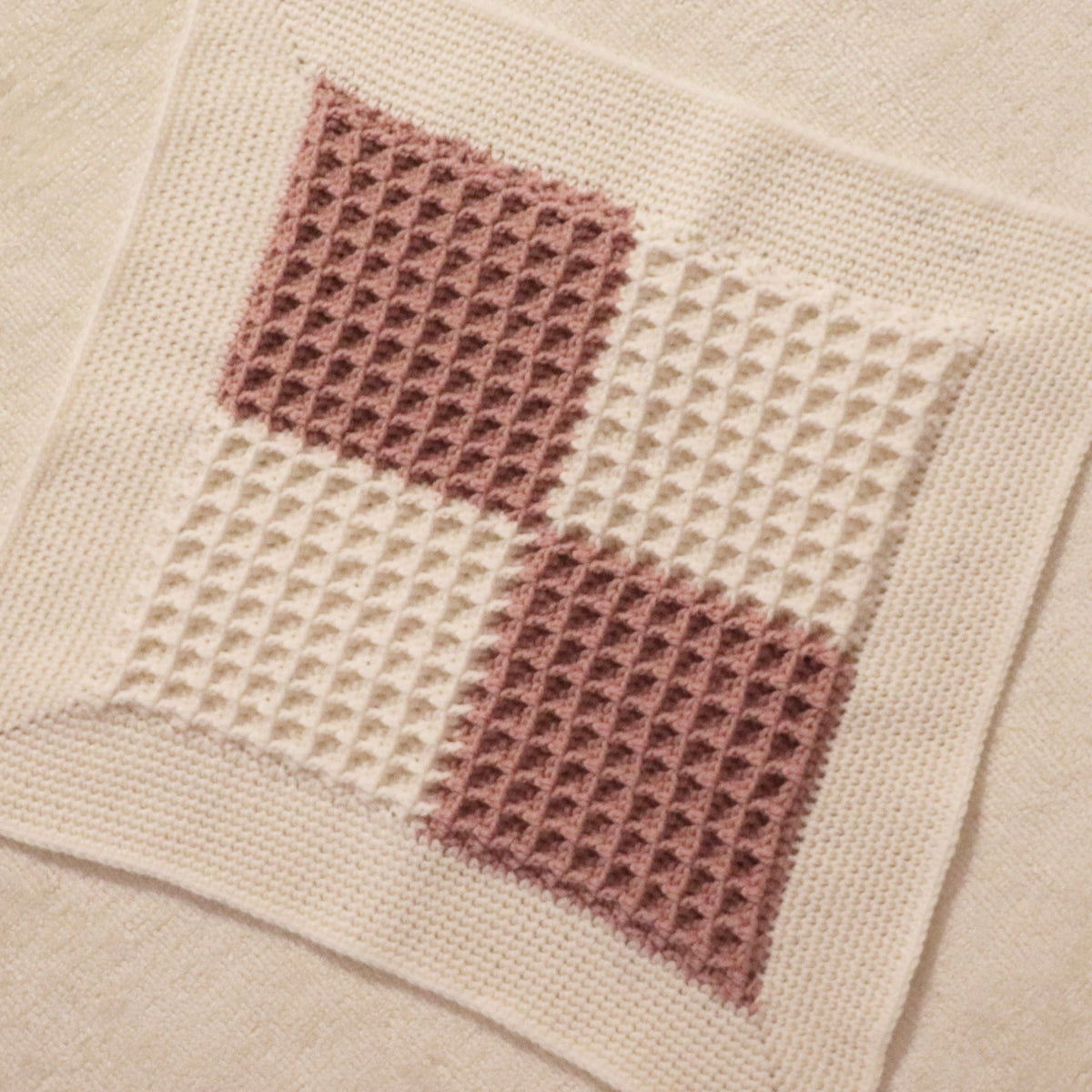 Heirloom Waffle Baby Lovey - Dusty Rose