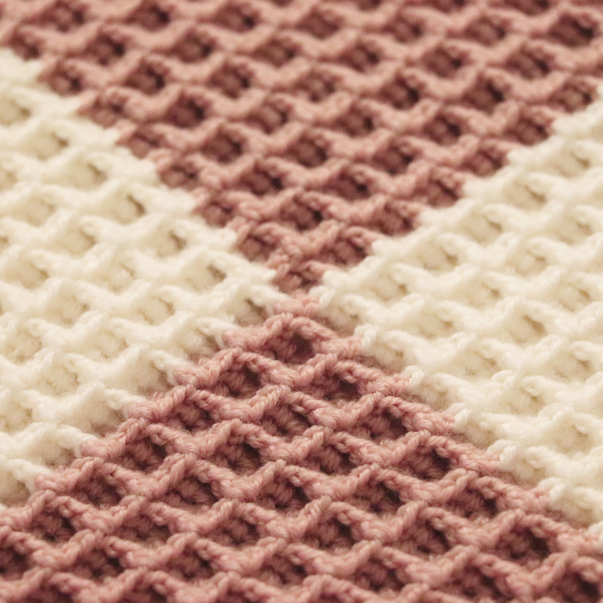 Heirloom Waffle Baby Lovey - Dusty Rose