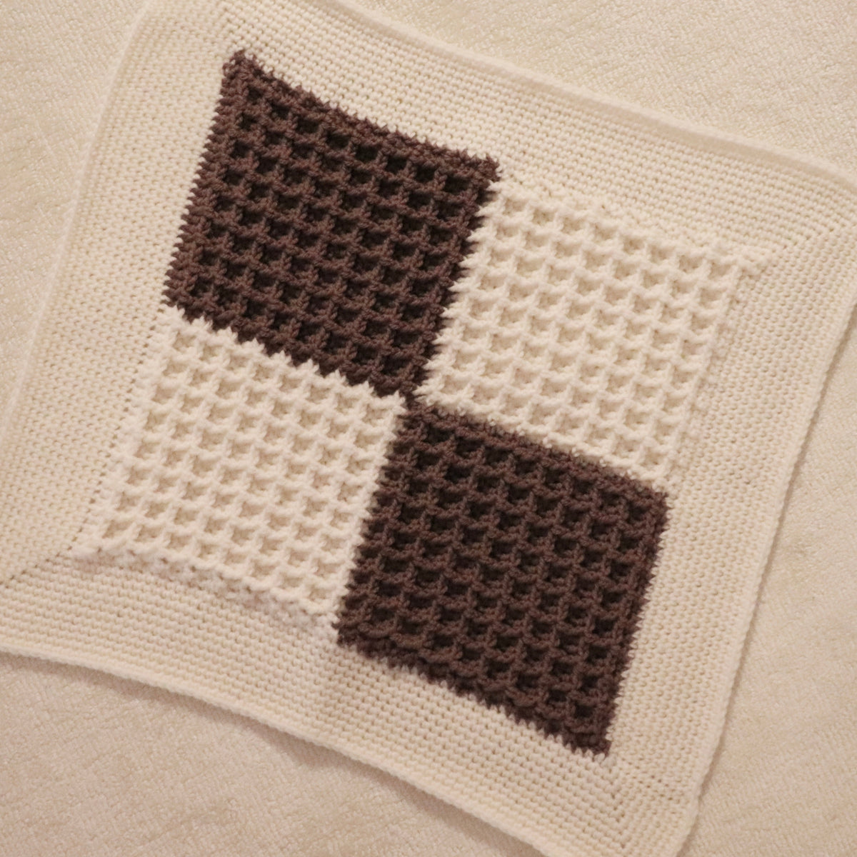 Heirloom Waffle Baby Lovey - Espresso