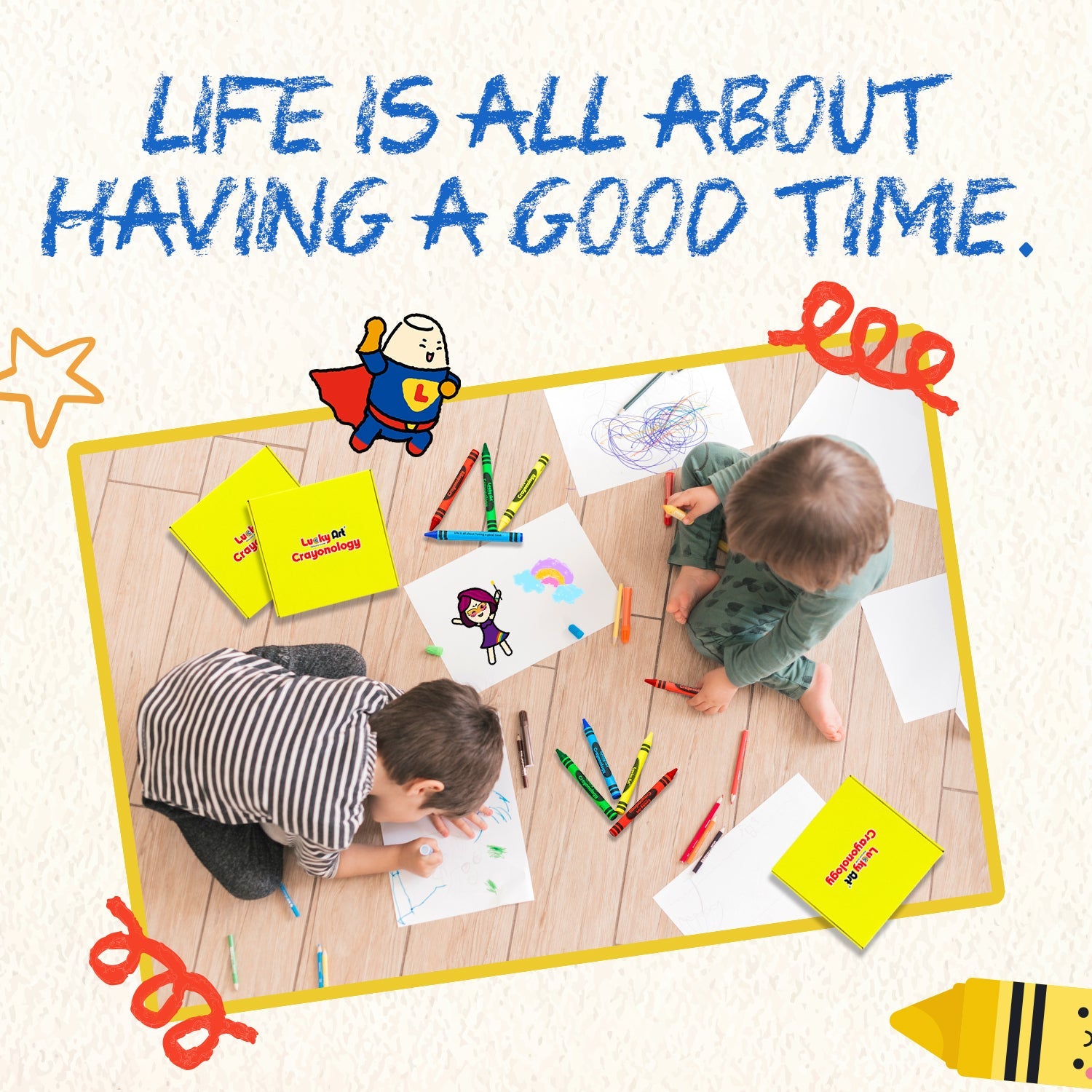 4-color Crayon Sets – 20 Packs (80 Crayons), Non-toxic, Restaurant & Party Ready