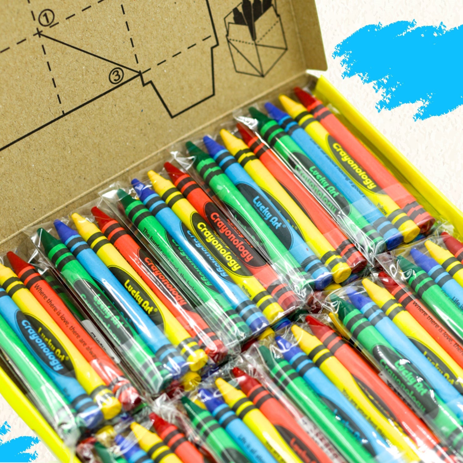 4-color Crayon Packs – 80 Sets (320 Crayons), Bulk, Non-toxic