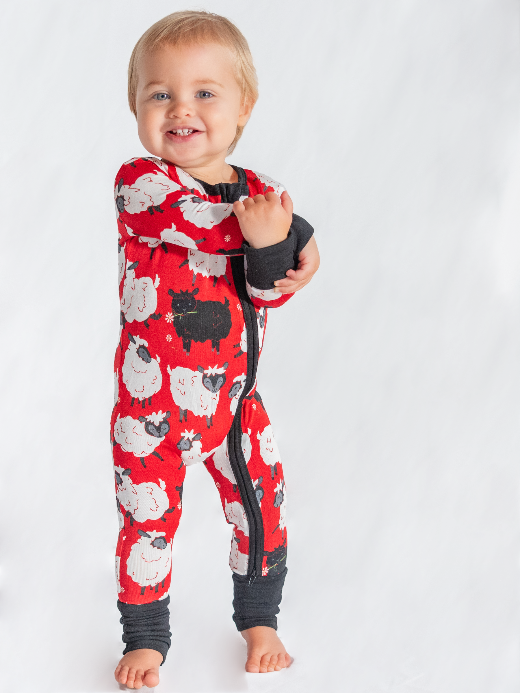 The Lucky Sheep Zip Romper