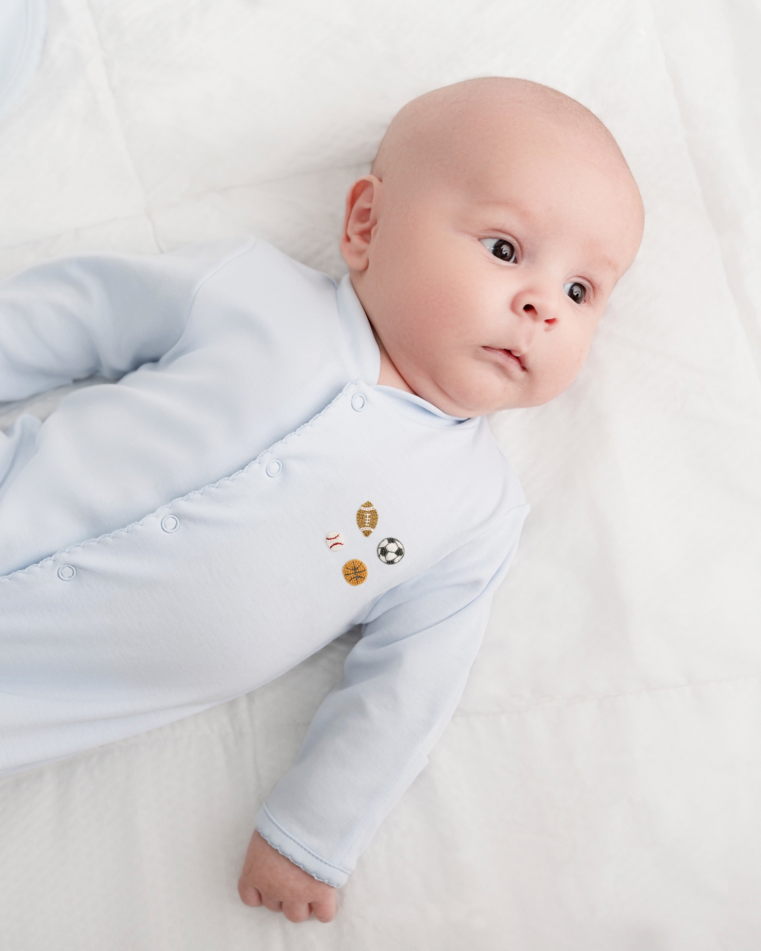 All Star Sports Embroidery Footie | Baby Boy