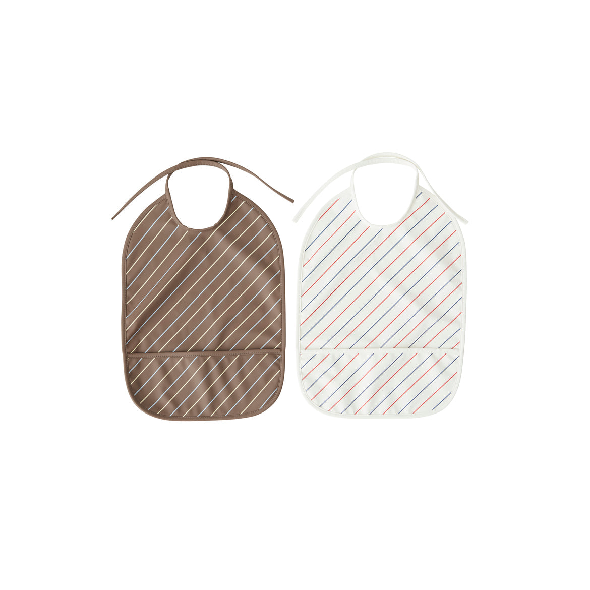 Bib Striped - Pack Of 2 - Mellow / Choko