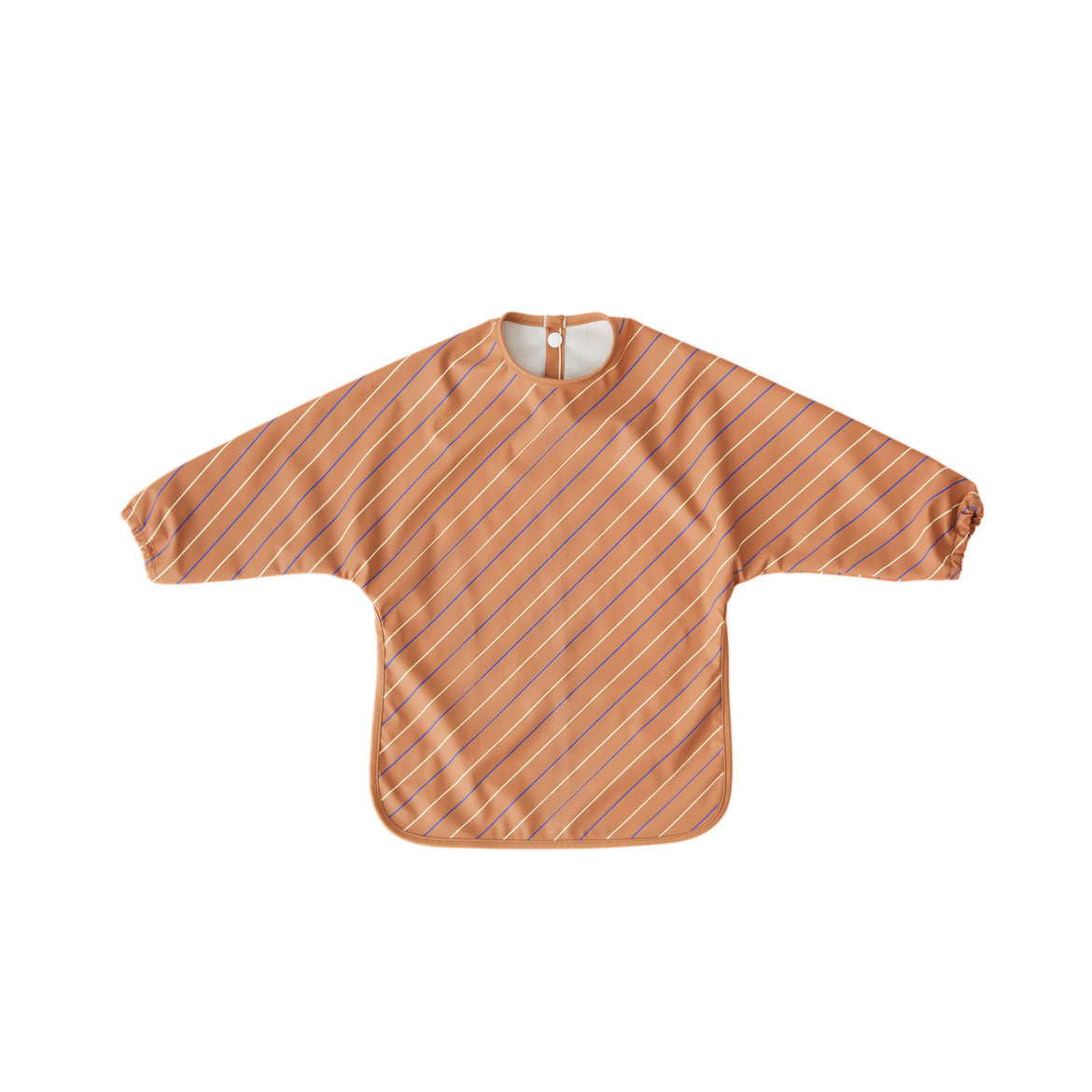 Cape Bib - Striped - Light Rubber / Coral