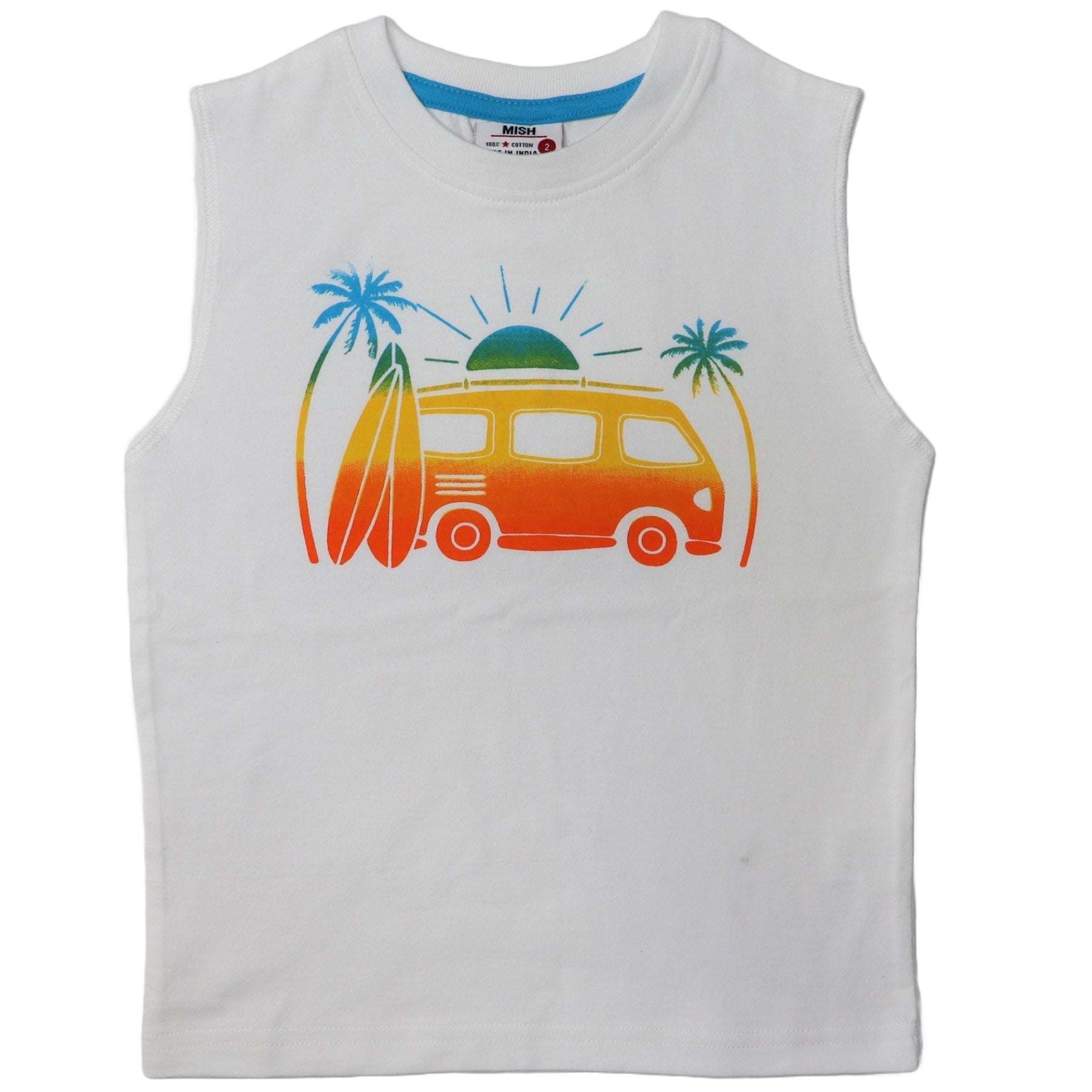 Kids Muscle Tee - Sunset Van