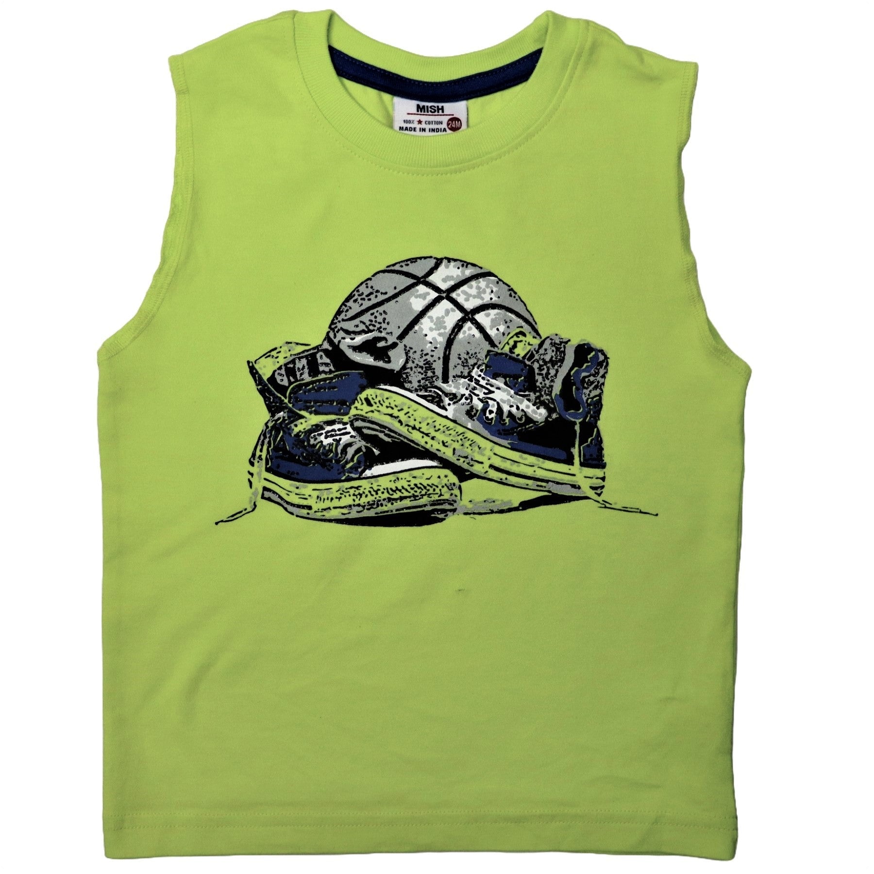 Kids Muscle Tee - Basketball Kicks