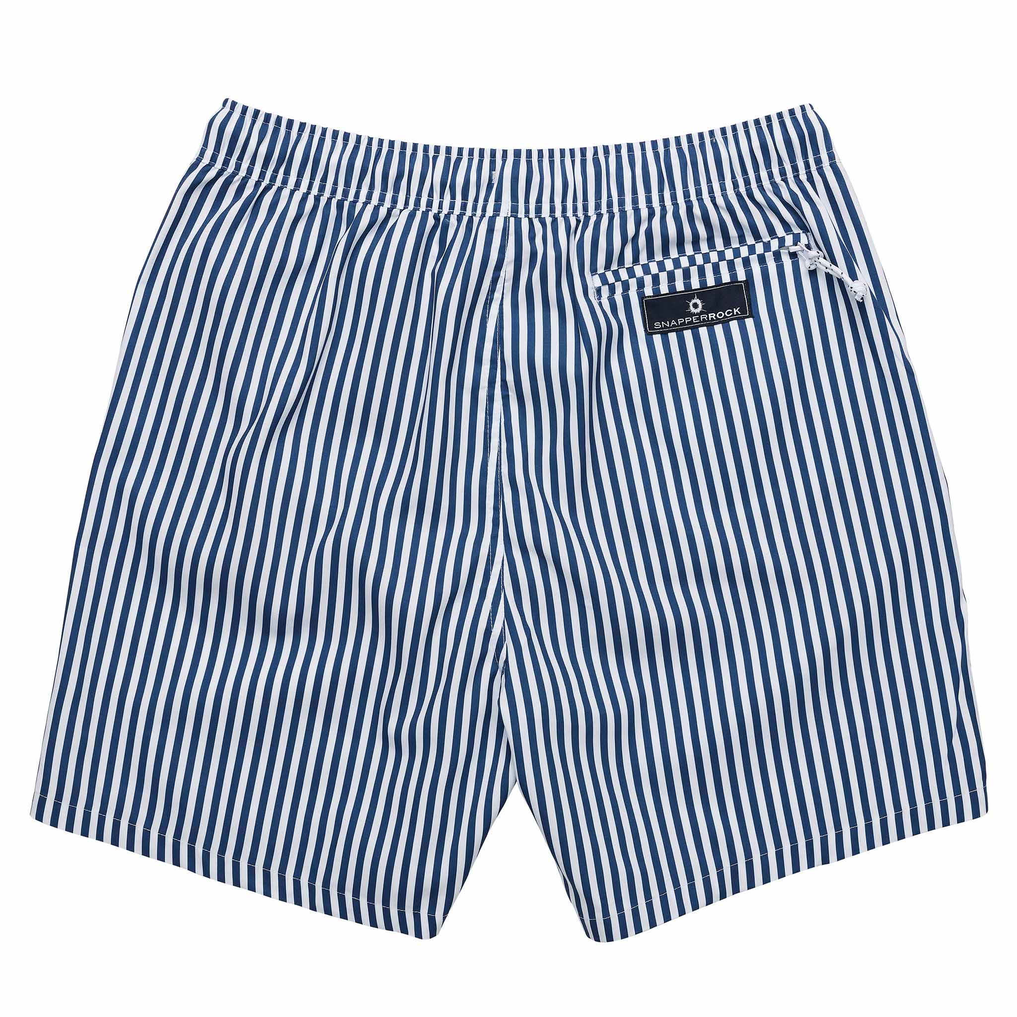 Denim Stripe Comfort Lined Swim Short Mens