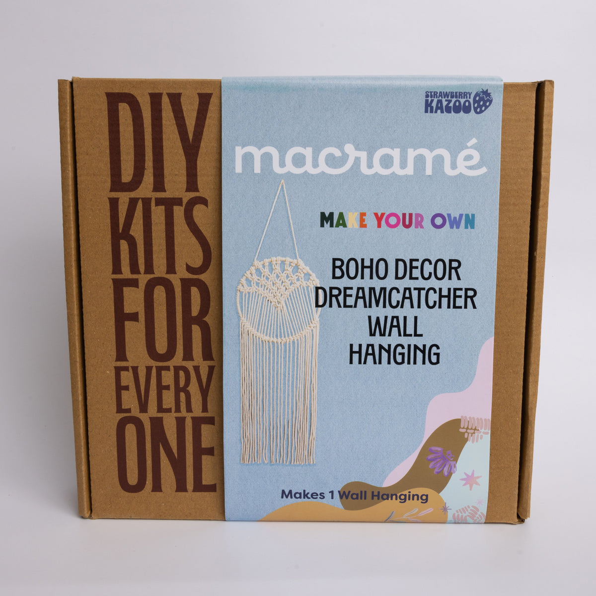 Diy Macramé Dreamcatcher Wall Hanging Kit – Boho Decor With Cotton Cord & Metal Hoop