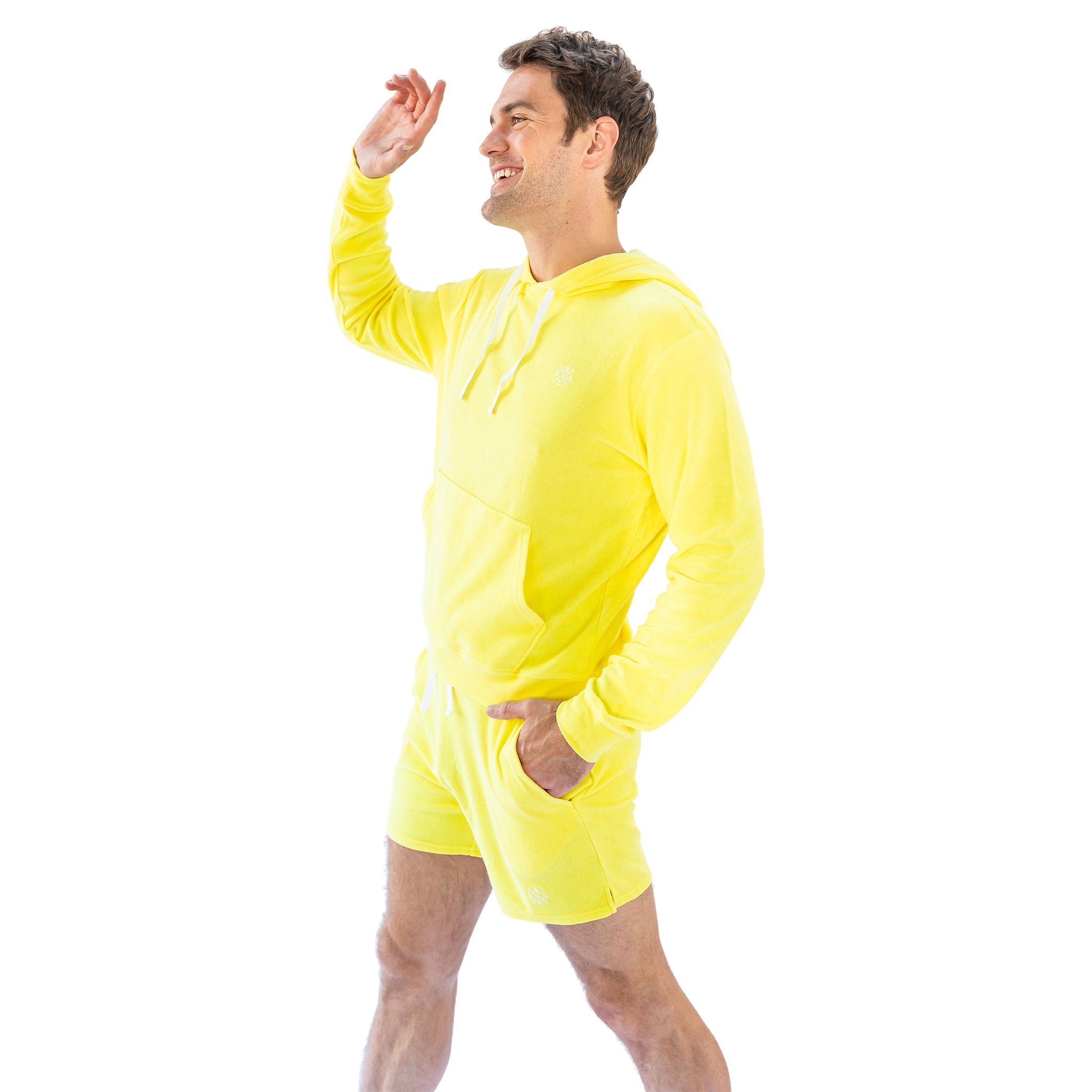 Men's Andy Cohen Yellow Terry Shorts