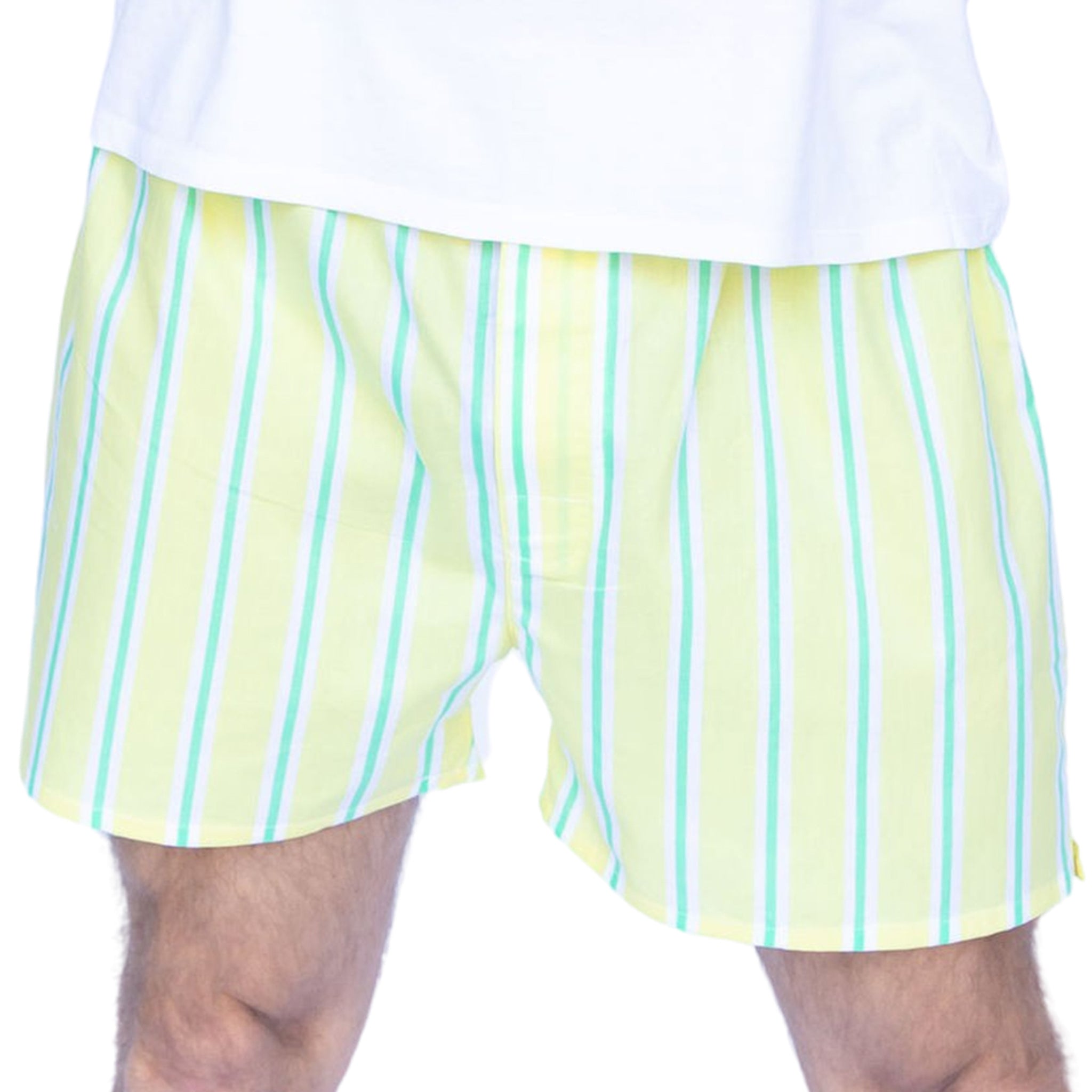 Men's Andy Cohen Yellow + Green Stripe Boxer Shorts