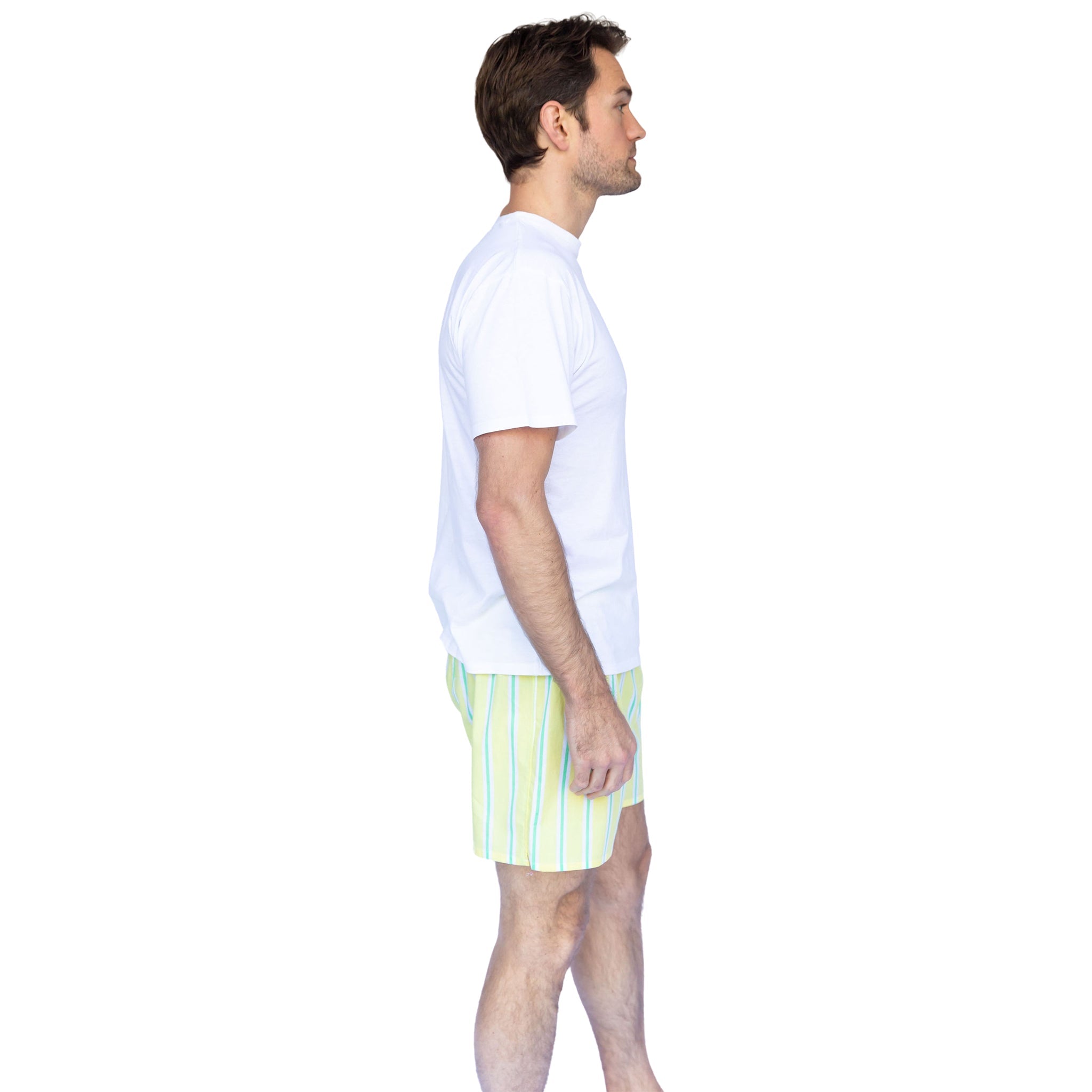 Men's Andy Cohen Yellow + Green Stripe Boxer Shorts