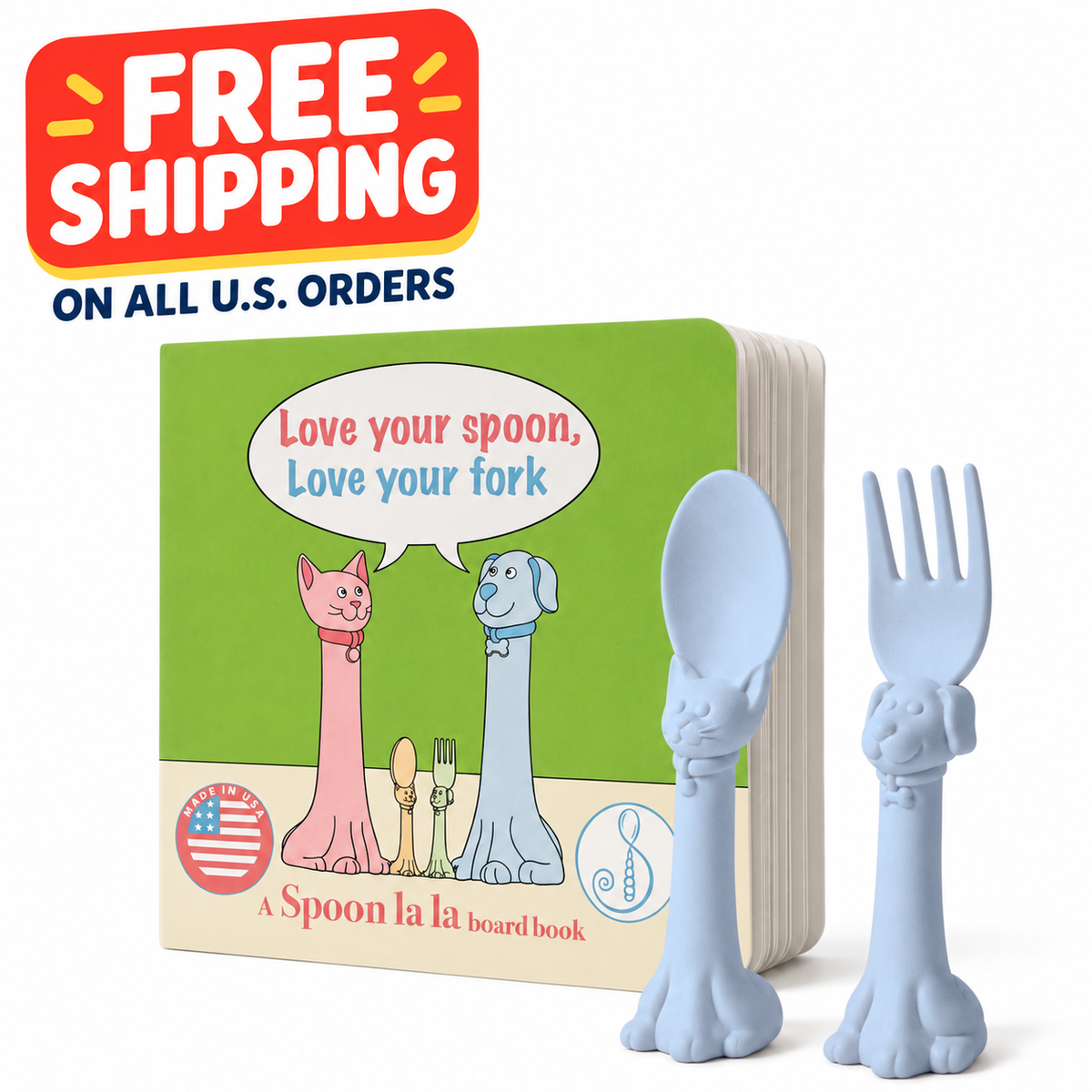Spoon La La Utensils + Board Book