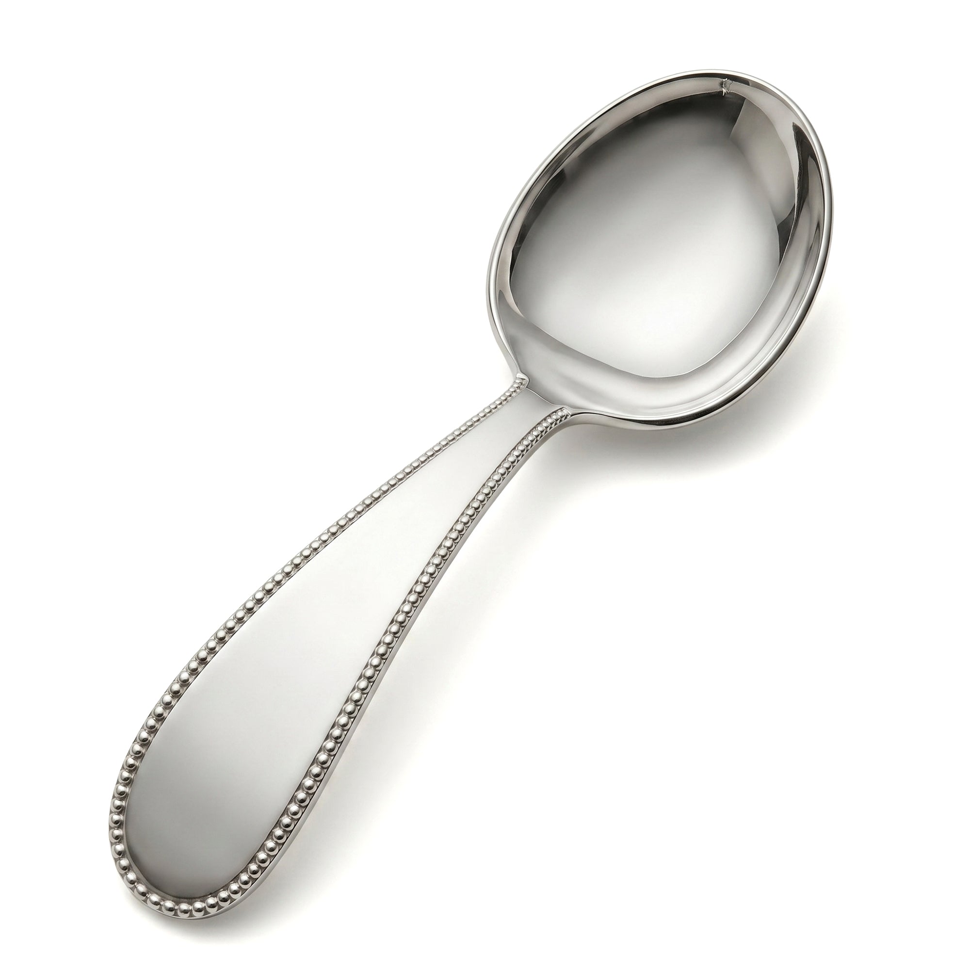 Beaded Baby Sterling Silver Feeding Spoon By Krysaliis