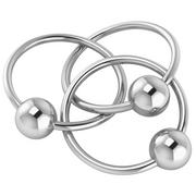 Krysaliis Sterling Silver Baby Teether & Rattle - 3 Ring