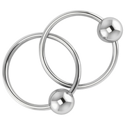 Krysaliis Sterling Silver Baby Teether Rattle -  2 Ring