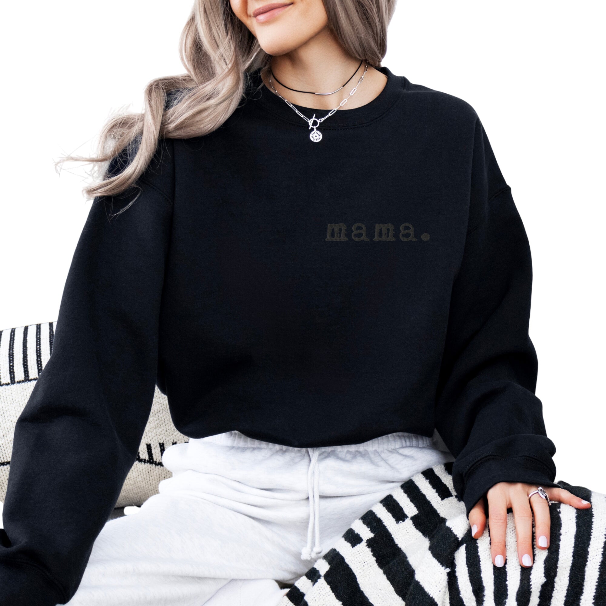 Mama. Embroidered |  Premium Adult Sweatshirt