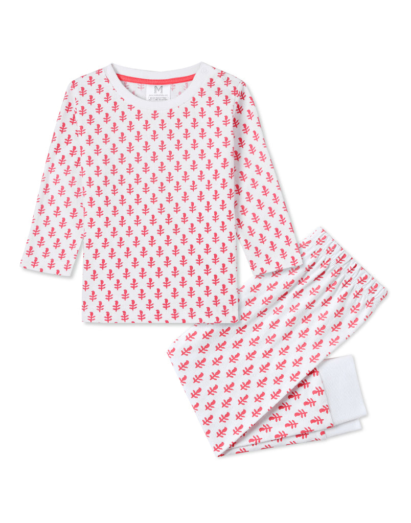 Toddler & Big Kid Cotton Knit PJ Set (Pink City)