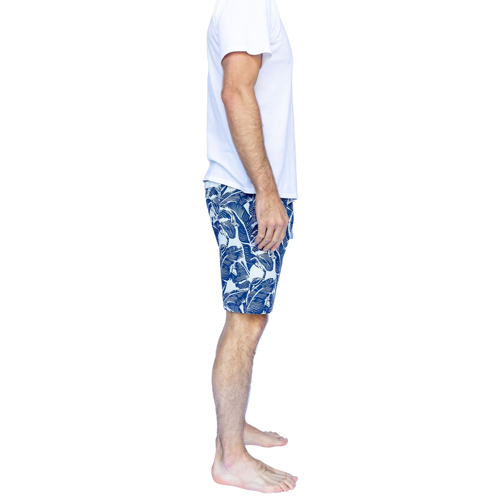 Men's Blue Martinique® Banana Leaf Sleep Shorts