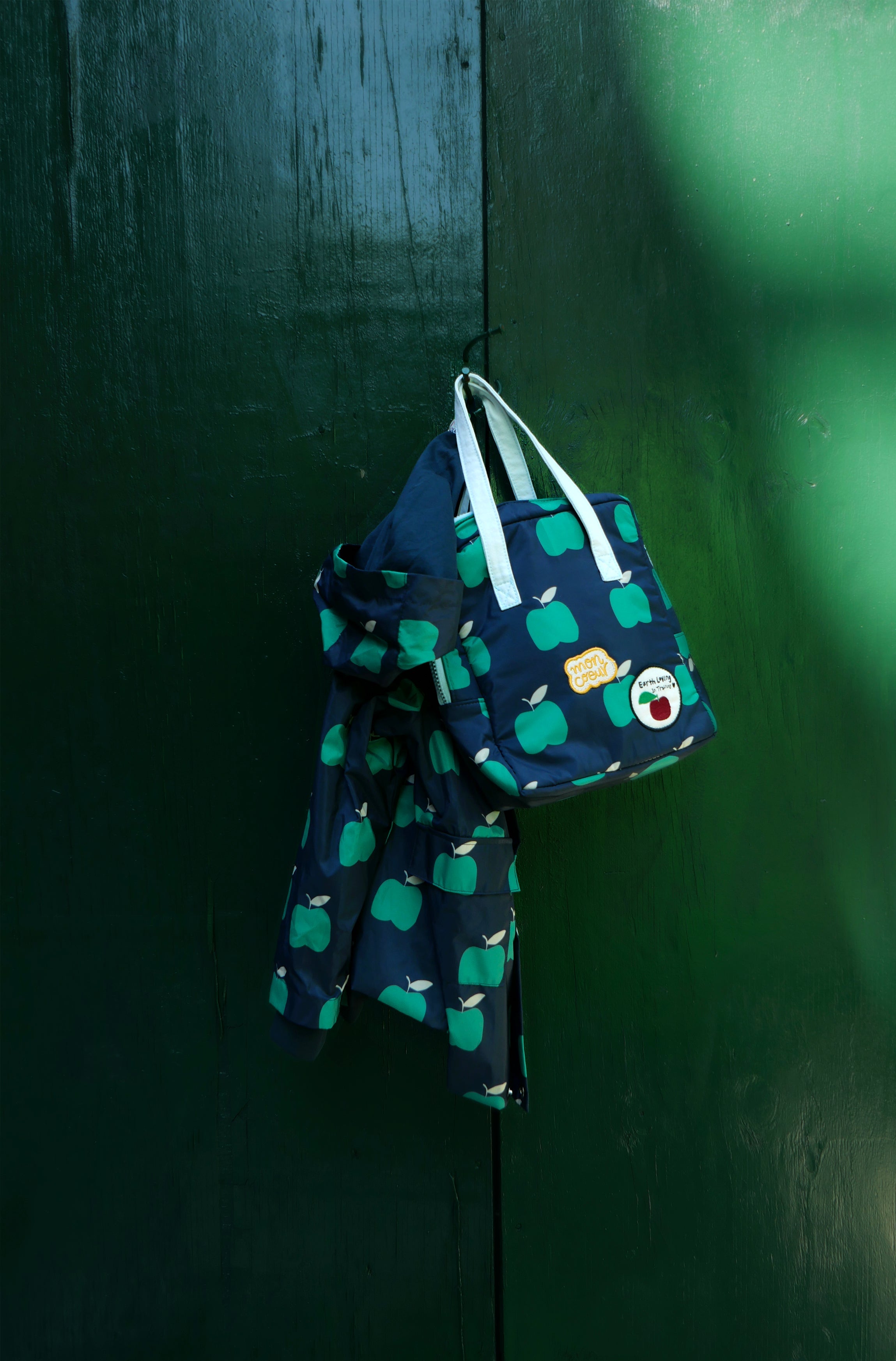 Recycled Fabric Apple Kid Raincoat