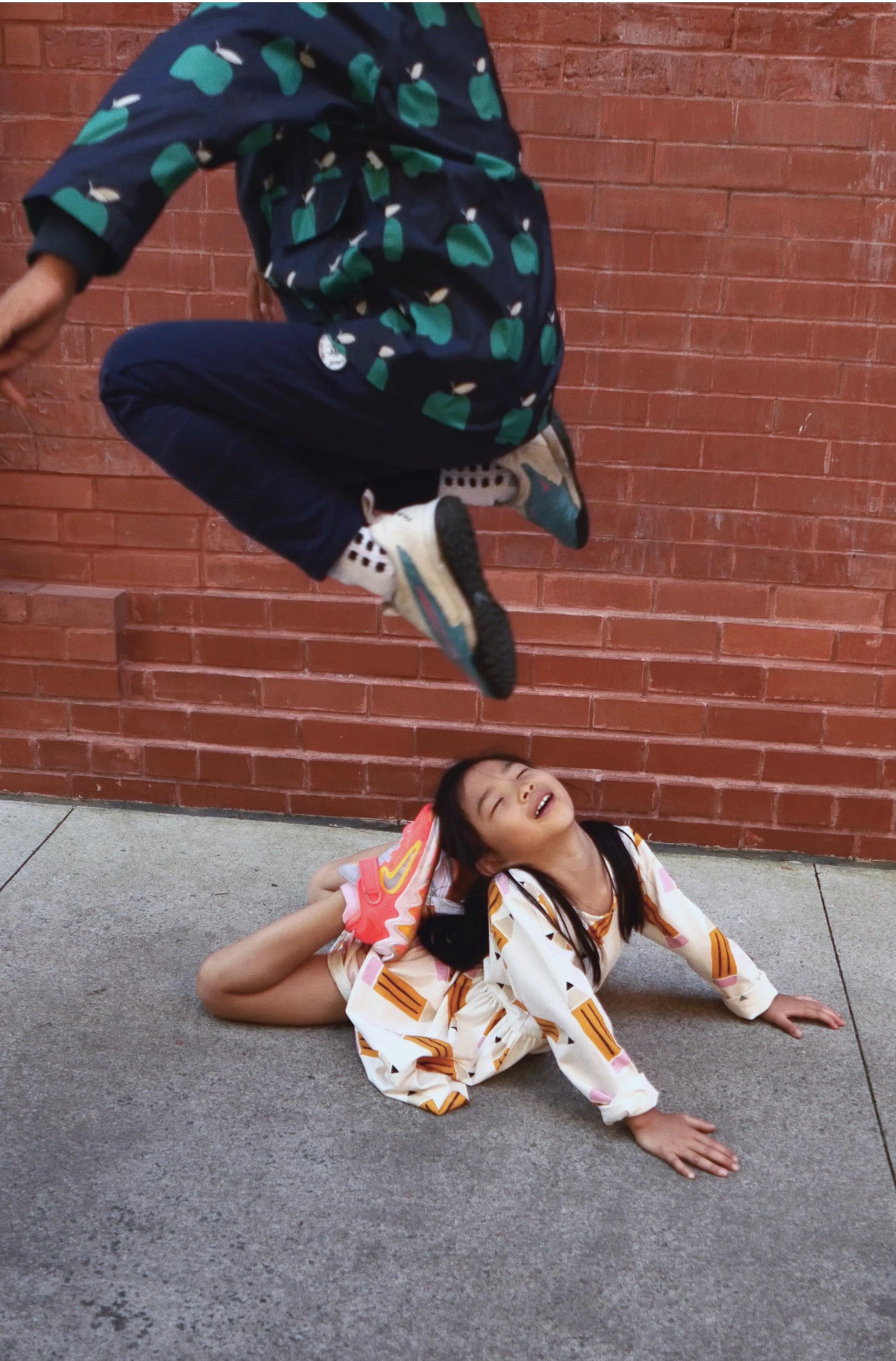 Recycled Fabric Apple Kid Raincoat