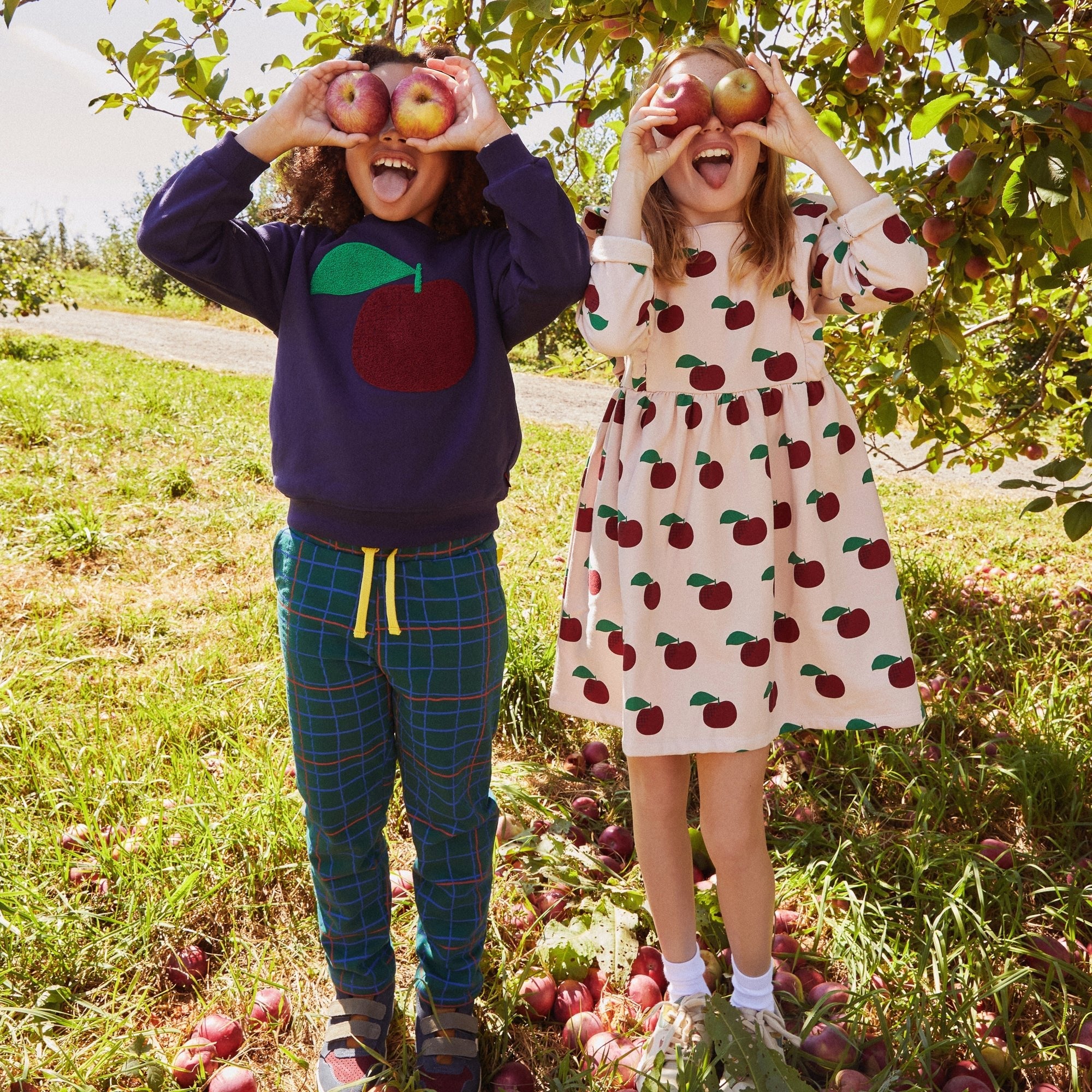 Recycled Cotton Apples Kid Ruffle Dress