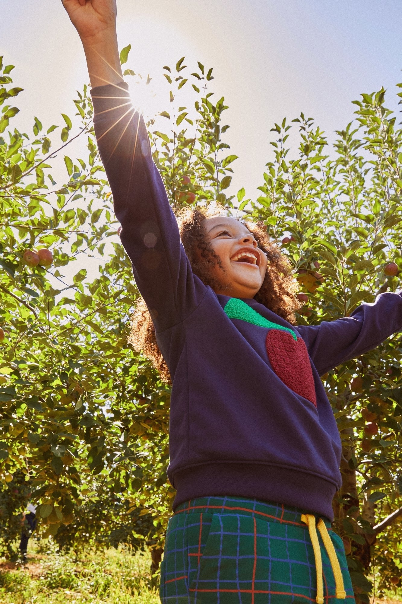 Recycled Cotton Red Apple Kid Sweatshirt