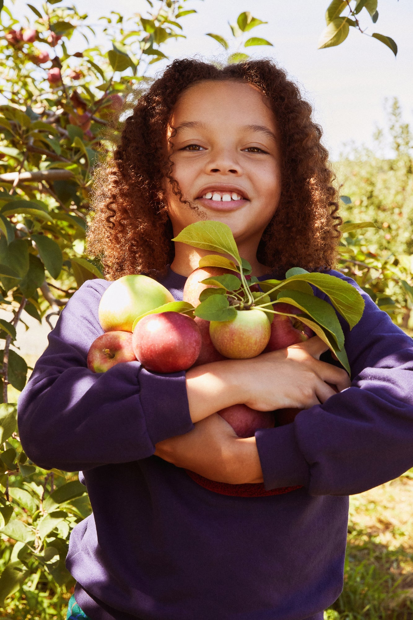Recycled Cotton Red Apple Kid Sweatshirt