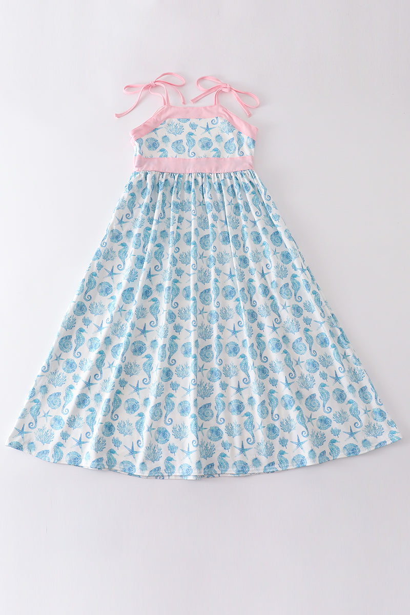 Marine Creature Print Woman Dress