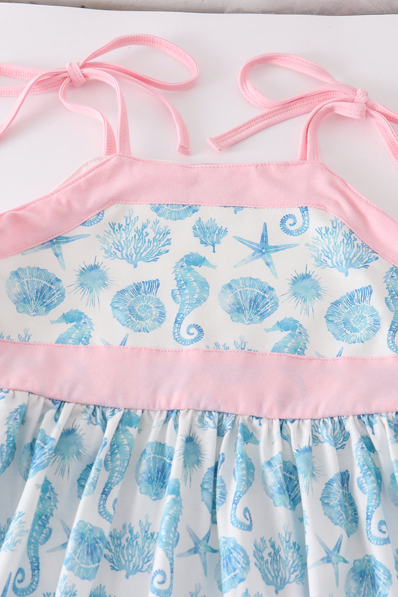 Marine Creature Print Woman Dress