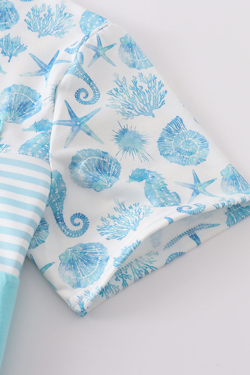 Marine Creature Print Men Top