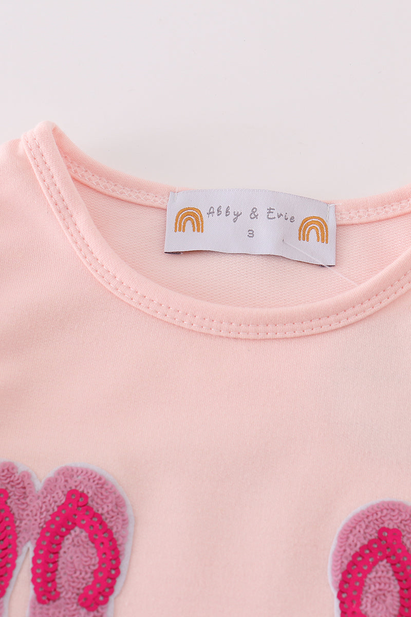 Pink Slipper Sequin Mom&me Dress