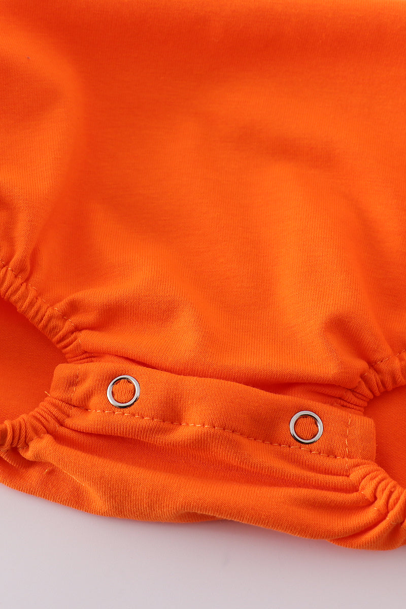 Orange Clemson Embroidery Boy Bubble