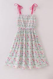 Meadow Delight Smocked Mom Dress