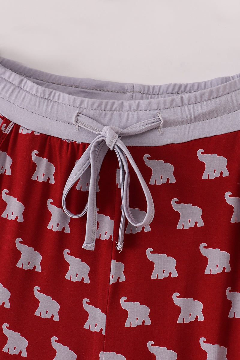 Alabama Roll Tide Elephant Print Bamboo Pajamas Pants