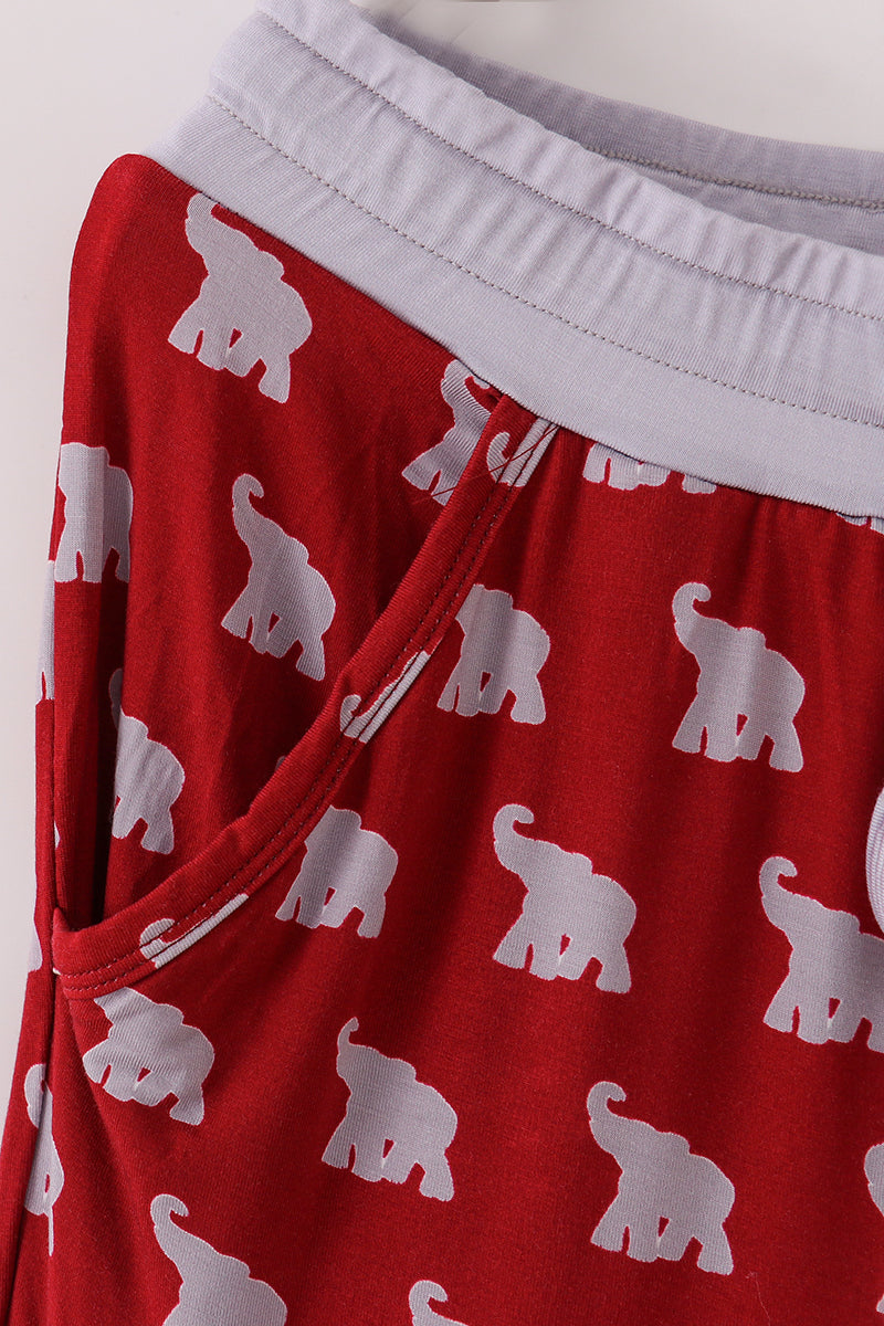 Alabama Roll Tide Elephant Print Bamboo Pajamas Pants
