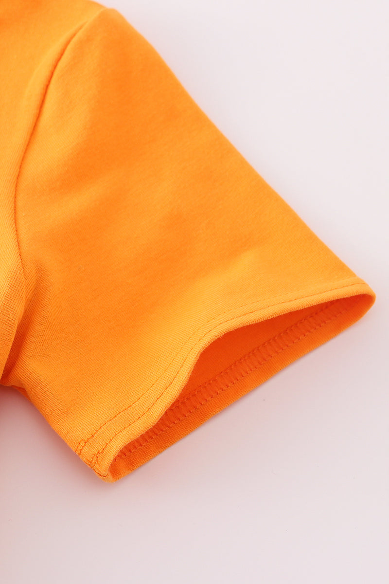 Orange Tennessee Go Vols Embroidery Top