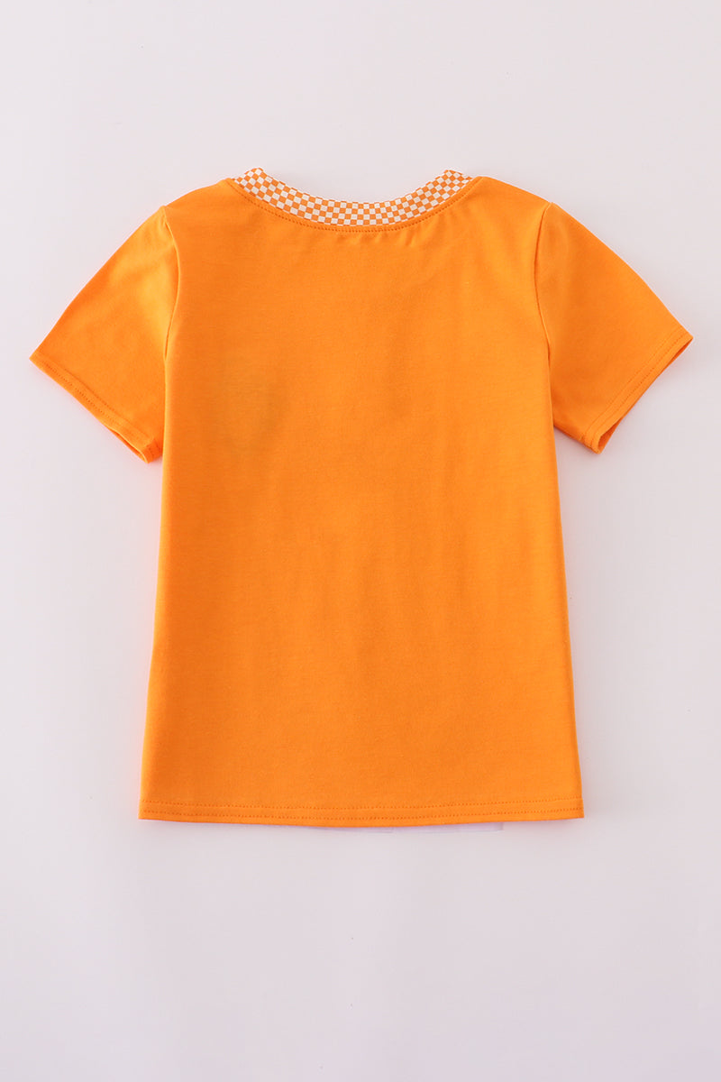 Orange Tennessee Go Vols Embroidery Top