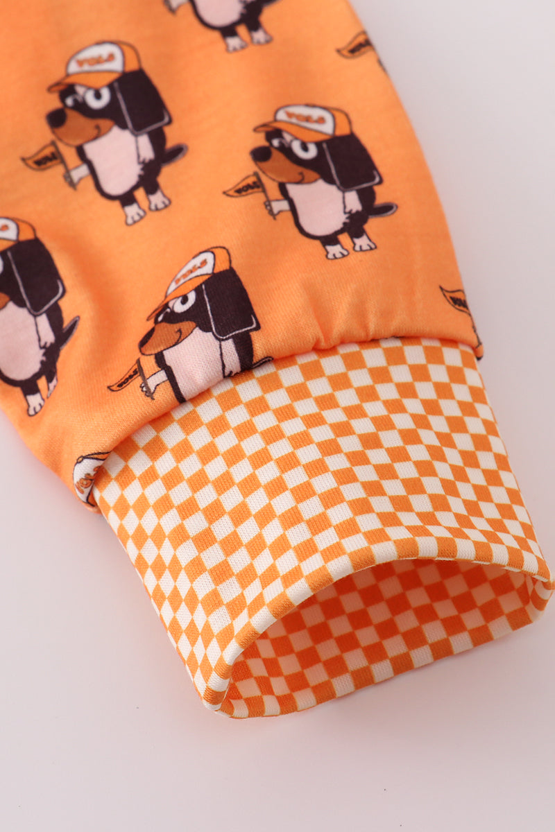 Orange Tennessee Go Vols Print Pajamas Pants Set