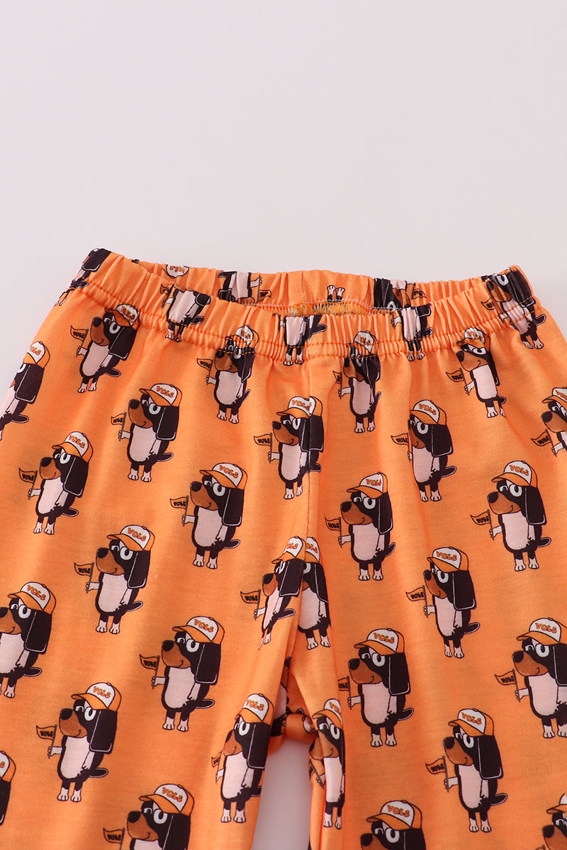 Orange Tennessee Go Vols Print Pajamas Pants Set