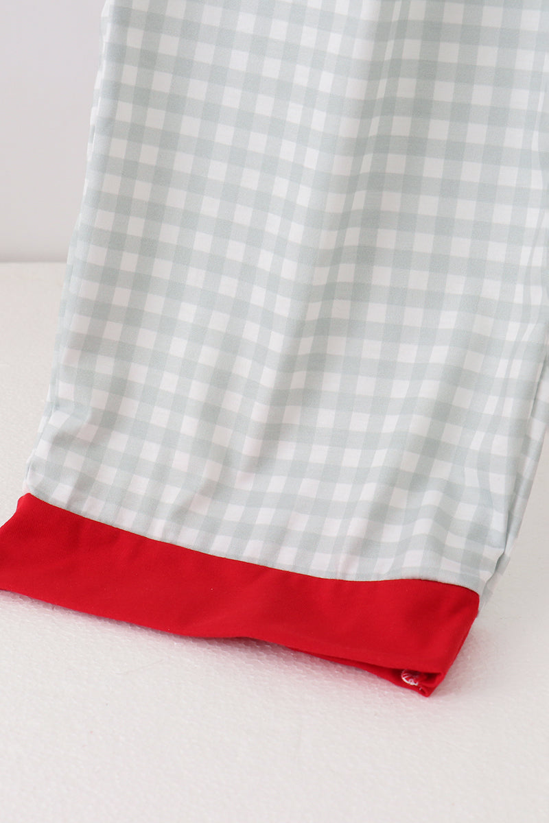 Sage Gingham Mom Pajama Pants
