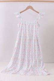 Blue Starfish Shell Tiered Women Dress